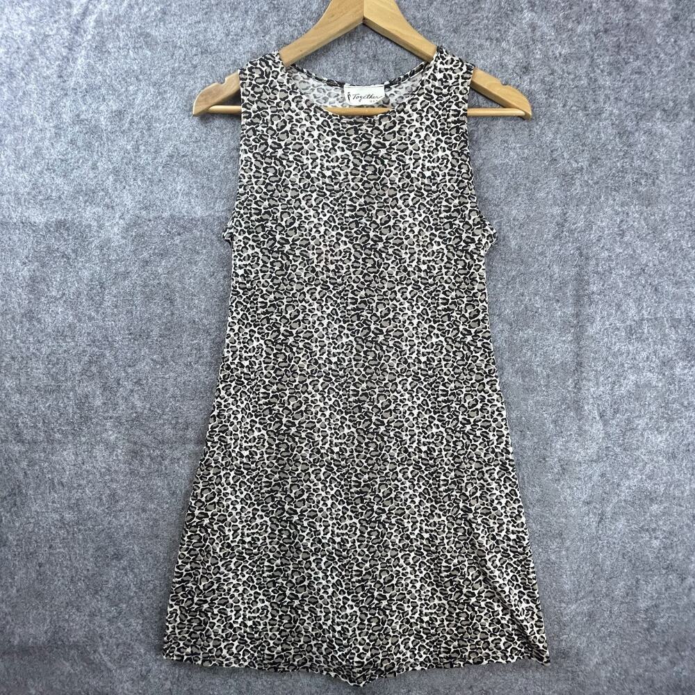 Vintage Together‎ Dress Womens Small Leopard Mob Wife Maximalist Lightweight 90s